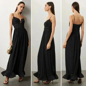 NWT - SIMKHAI by Jonathan Simkhai Maude Bustier Gown Black Size 0